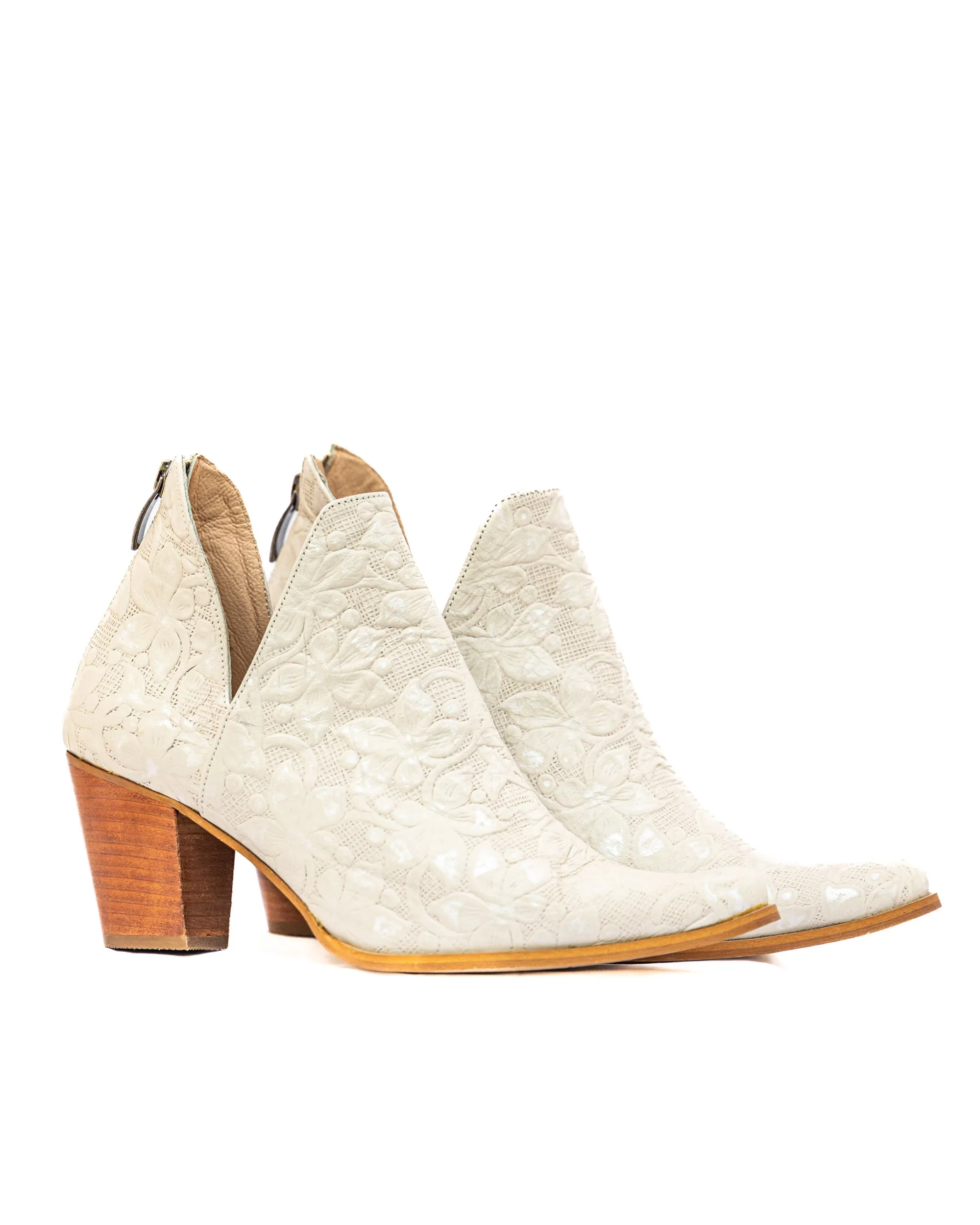 Bali Pearl Leather Booties