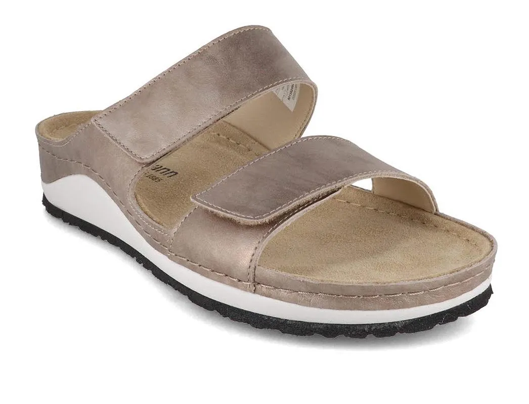 Berkemann Women Velcro Sandals 'Sirena', bronze-shiny