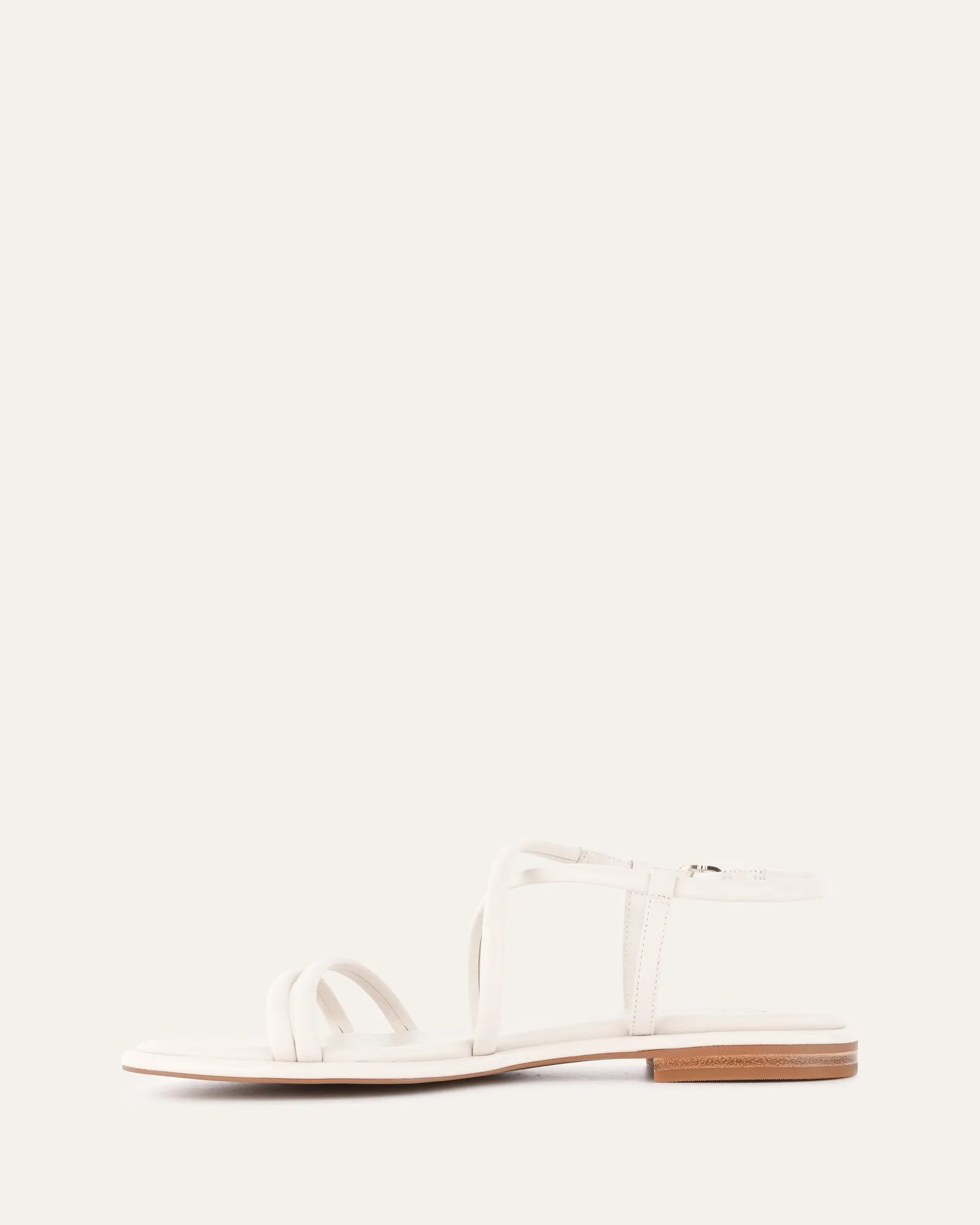 CATALINA FLAT SANDALS OFF WHITE LEATHER