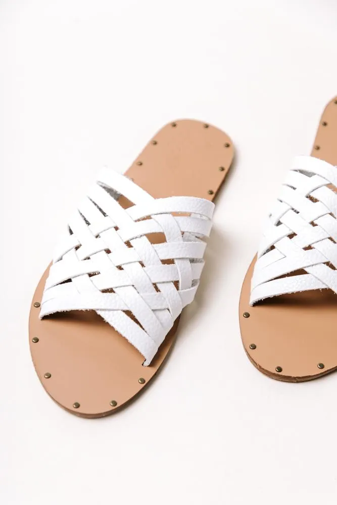 Eli Woven Sandals in White