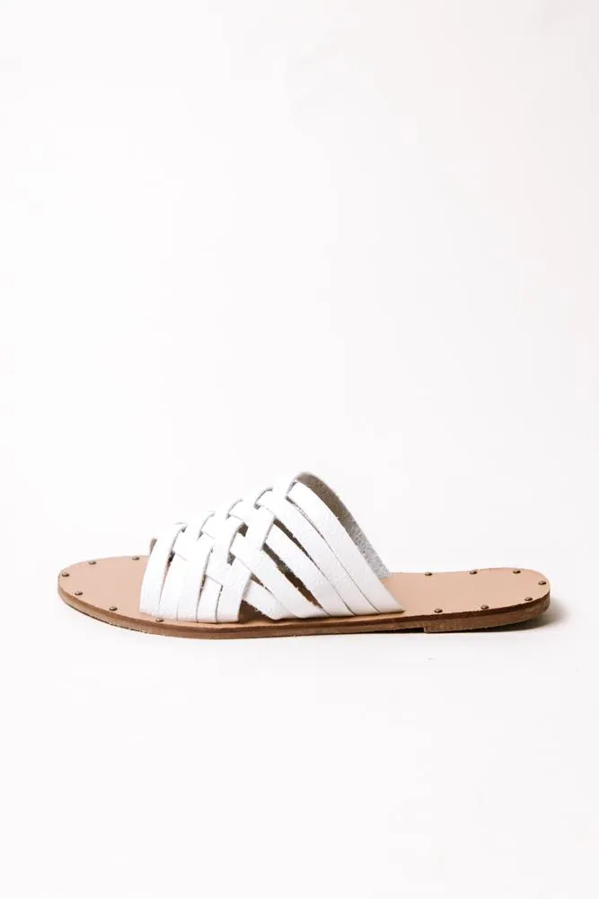 Eli Woven Sandals in White