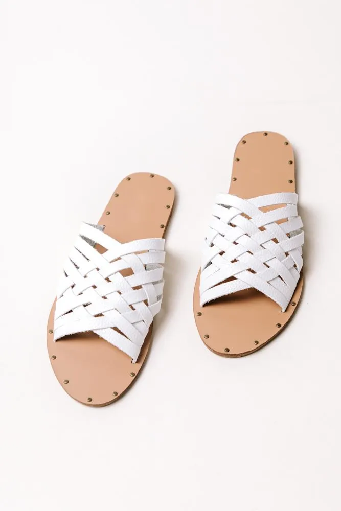 Eli Woven Sandals in White