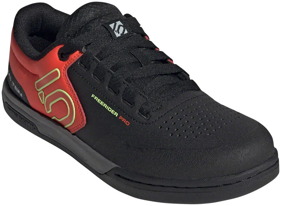 Five Ten Freerider Pro Flat Shoe - Men's, Black/Signal Green/Solar Red