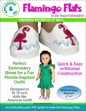 Flamingo Flats ITH Embroidery Patterns for 18 Inch Dolls