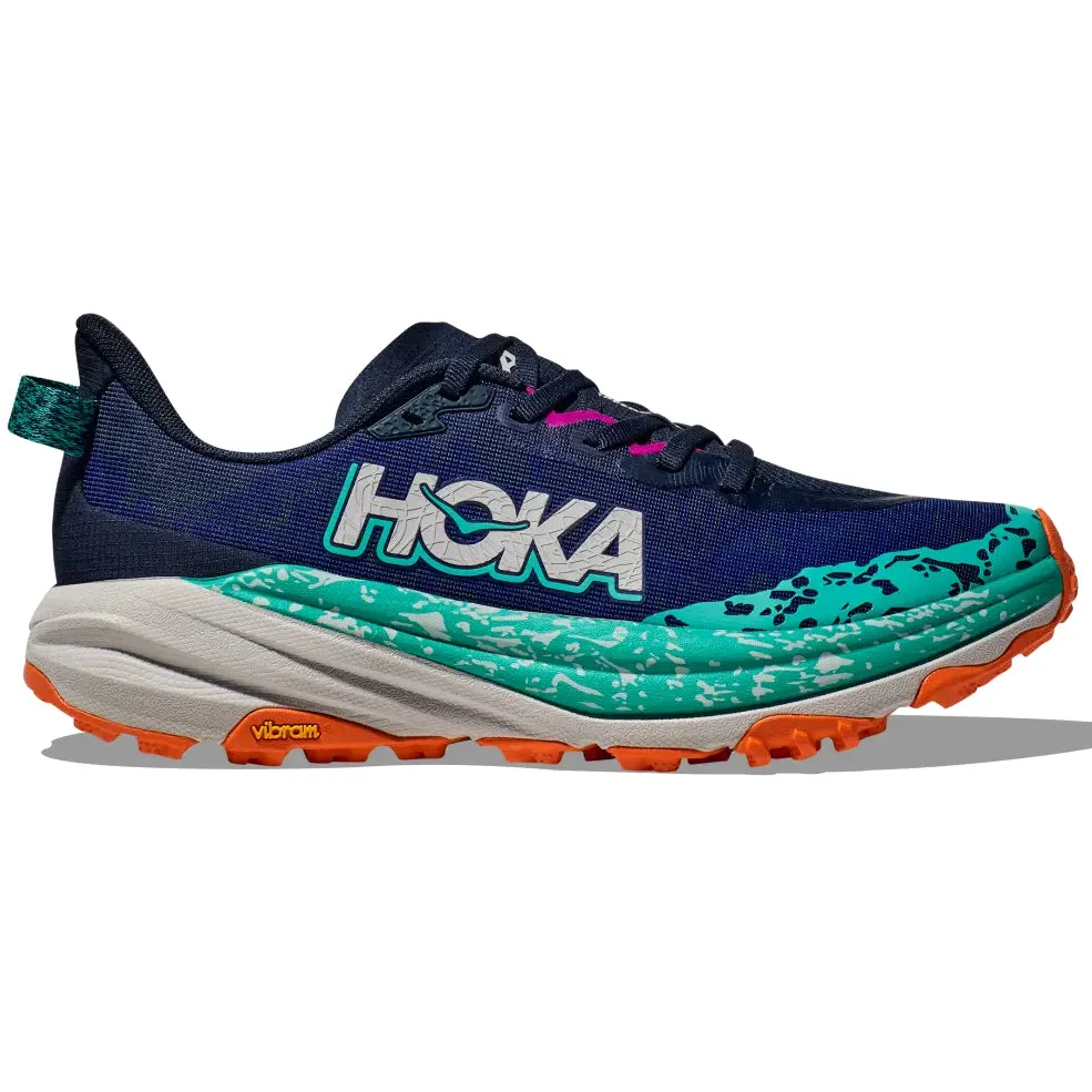 Hoka Women's Speedgoat 6 Wide Fit Trail Running Shoes Varsity Navy / Meteor