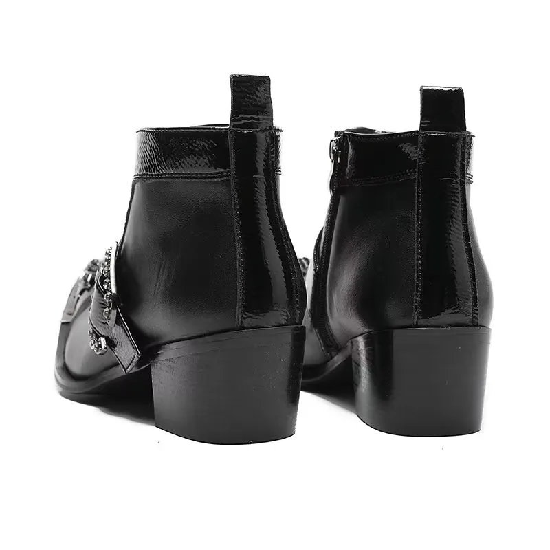 LuxeLeather Sophisticated Ankle Dress Boots