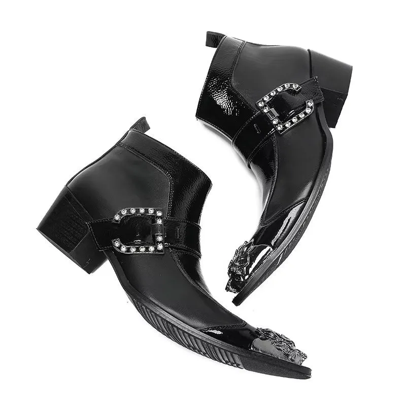 LuxeLeather Sophisticated Ankle Dress Boots