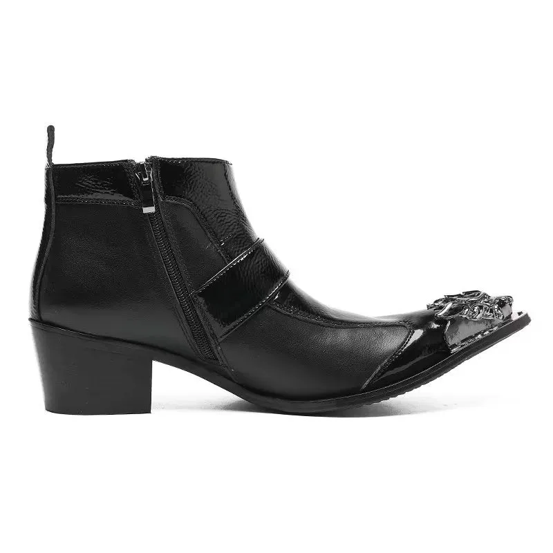 LuxeLeather Sophisticated Ankle Dress Boots