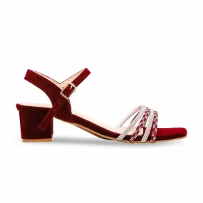 Maroon Fancy Sandal FN6046