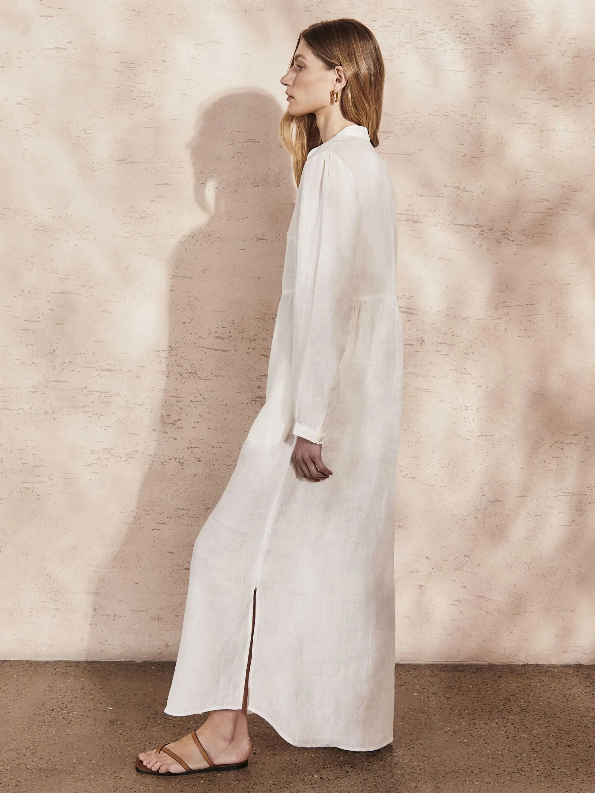 Matilde panna linen dress