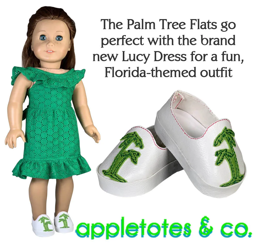 Palm Tree Flats ITH Embroidery Patterns for 18 Inch Dolls