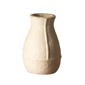 Paper Mache Vase, White Minimal Shape, flower vases