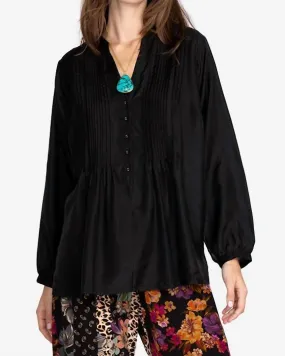 Shaki Silk Blouse in Black | Black