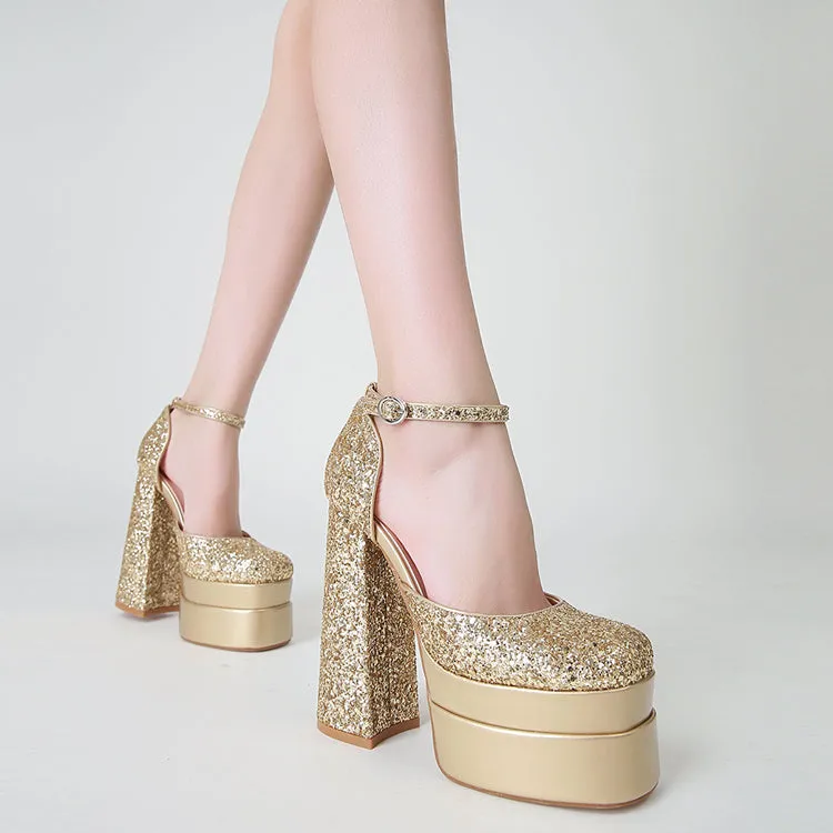 Shiny Heeled Sandals