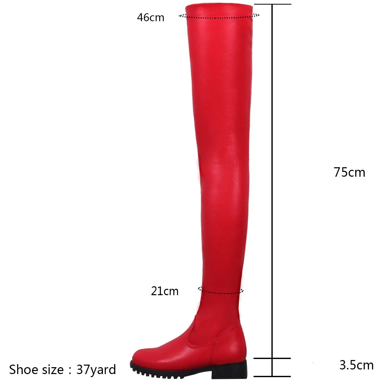 Women chunky heel side zipper elastic over the knee boots